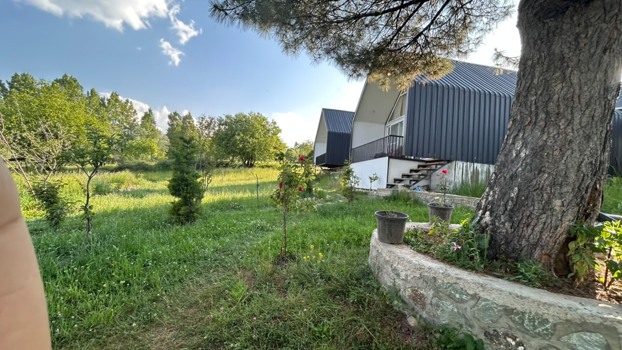 Cottages in green meadow at Raiyar Resort